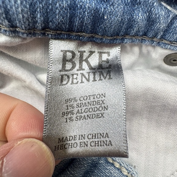 BKE Buckle Carter Straight Mens 30S 30X30 Thick Stitch Stretch Blue Denim Jeans - Picture 14 of 16